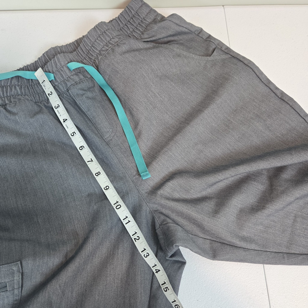 Figs Womens Zamora Jogger Scrub Pants Size L Grey Medical Drawstring Stretch - Picture 6 of 7